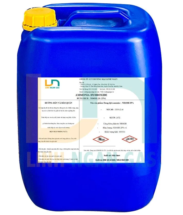 Dung dịch NH4OH 25% trong can 30kg